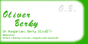 oliver berky business card